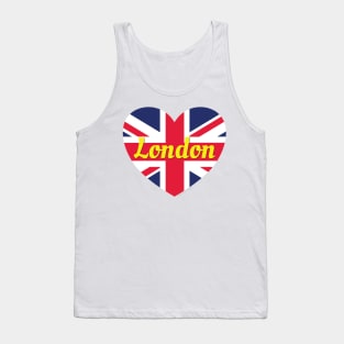 London England UK British Flag Heart Tank Top